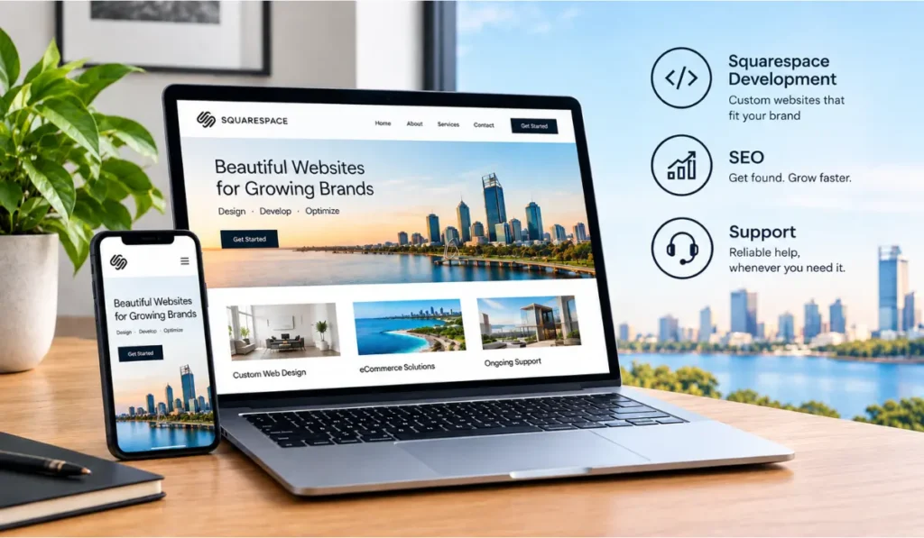 Squarespace Web Design Perth Development, SEO & Support